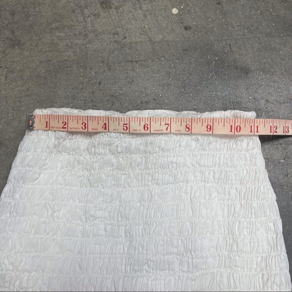 MISTRESS ROCKS White Ruched Mini Skirt Small - Picture 2 of 6